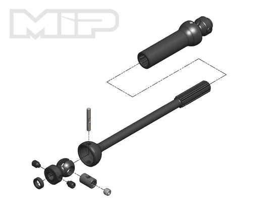 MIP X-Duty, Center Drive Kit, Single Shaft, 140mm to 165mm w/ 5mm Hubs, Axial Yeti