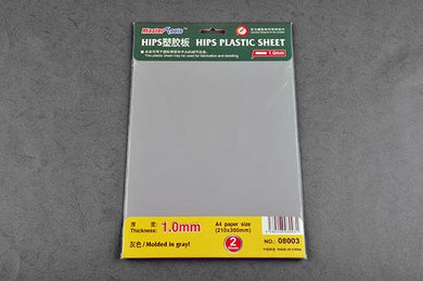 Master Tools 1.0mm HIPS plastic sheet (Styrene) (210mmx300mm x2pcs.)