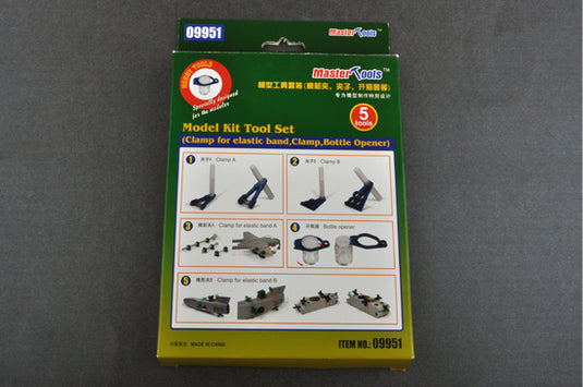 Master Tools Model Kit Tool Set (Clamp for elastic band, Clamp, Bottle Opener)