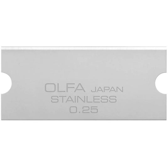 OLFA 40mm GSB-2S/6B Stainless Steel Glass Scraper Blades (6 Blades per Pack) - 6 Pack