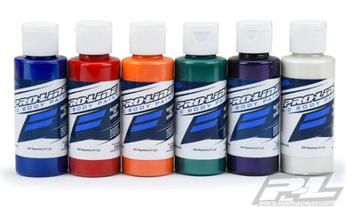 Pro-Line RC Body Paint All Pearl Color Set (6) - Pearl Blue, Pearl Red, Pearl Orange, Pearl Green, Pearl Purple, Pearl White