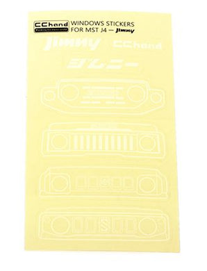 RC4WD Grille Option Window Decal Sheet for MST 4WD Off-Road Car Kit W/ J4 Jimny Body (White)