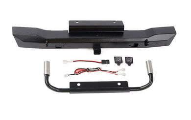 RC4WD Eon Metal Rear hitch Bumper w/LED and Dual Exhaust for Axial SCX6 JEEP Wrangler JLU