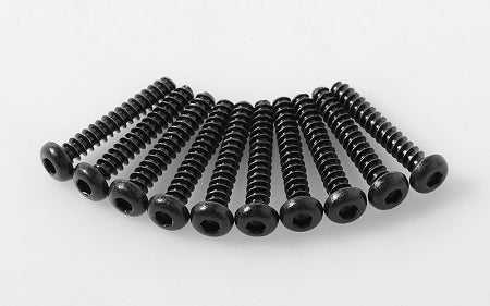 RC4WD Button Head Self Tapping Screws M3 X 18mm (Black)