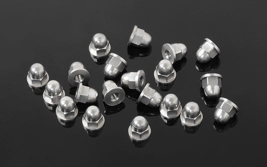 RC4WD M2.5 Flanged Acorn Nuts (Silver)