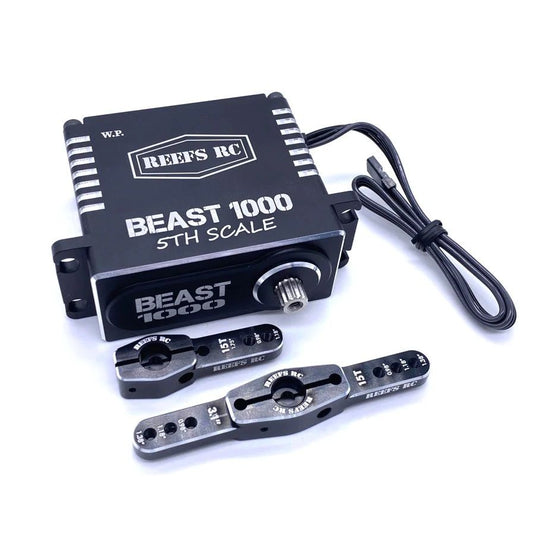 Reefs BEAST 1000 1/5th Scale Waterproof Servo w/ Aluminum Horns - 1080oz 0.08sec@8.4V