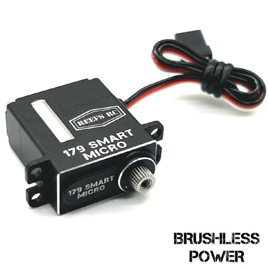 Reefs 179 Smart Brushless Programmable Micro Servo or Winch, Requires 25T Micro Spline Servo Horn - 179oz 0.06sec@8.4V