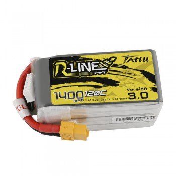 Tattu R-Line - 762 - Version 3.0 1400mAh 22.2V 120C 6S1P Lipo Battery Pack with XT60 Plug 76x39x43mm