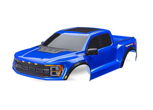 Traxxas Body, Ford Raptor R, Complete (Blue) (Includes Grille, Tailgate Trim, Side Mirrors, Decals, & Clipless Mounting) (Requires