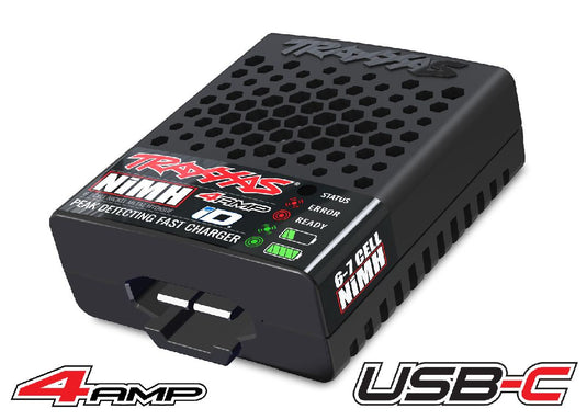 Traxxas USB-C NiMH-Only Charger, 40W (6 - 7 cell, 7.2 - 8.4 volt, NiMH) with iD
