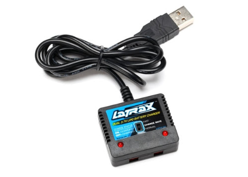 Traxxas LaTrax Alias USB Dual 3.7V Port LiPo Battery Charger (High Output)