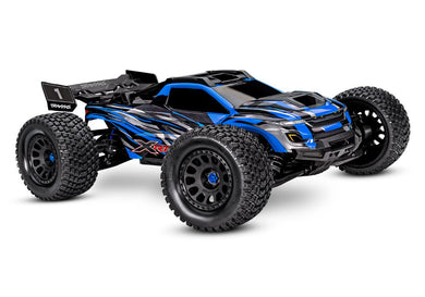 Traxxas XRT: Brushless Electric Race Truck with TQi Traxxas Link Enabled 2.4GHz Radio System, Velineon VXL-8s brushless ESC (fwd/rev), and Traxxas Stability Management (TSM) - Blue