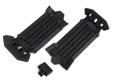 Traxxas Skid Plate, Front (1), Rear (1)/ Rubber Impact Cushion (1)