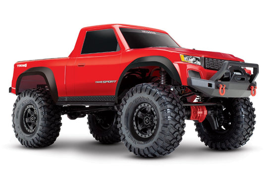 Traxxas TRX-4 Sport 1/10 Scale 4X4 Trail Truck - Red, Fully-Assembled, Waterproof Electronics, Ready-To-Drive, with TQ 2.4GHz 2-Channel Radio System, XL-5 HV Speed Control, and Painted Body (Requires battery and charger)