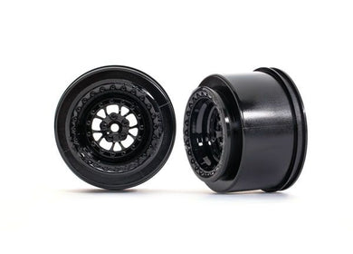 Traxxas Wheels, Weld gloss black (rear) (2)