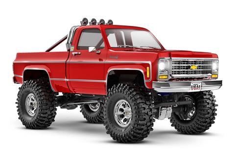 Traxxas TRX-4M High Trail Edition Crawler with Chevrolet K10 Pickup Body (Red): 1/18-Scale 4X4 Electric Trail Truck. Ready-To-Drive with TQ 2.4GHz 2-Channel Transmitter and ECM-2.5 Waterproof Electronics.