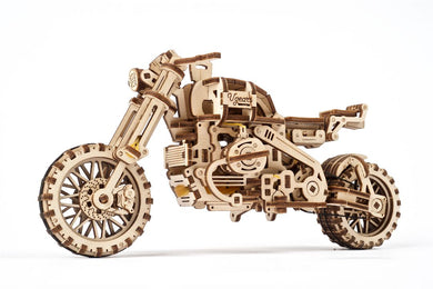 UGears Scrambler UGR-10 with sidecar - 380 Pieces (Medium)