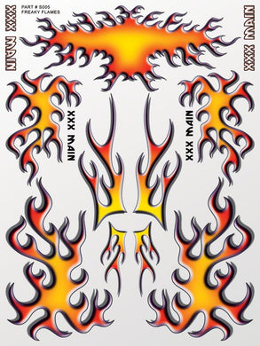 XXX Main Racing Freaky Flames Sticker Sheet